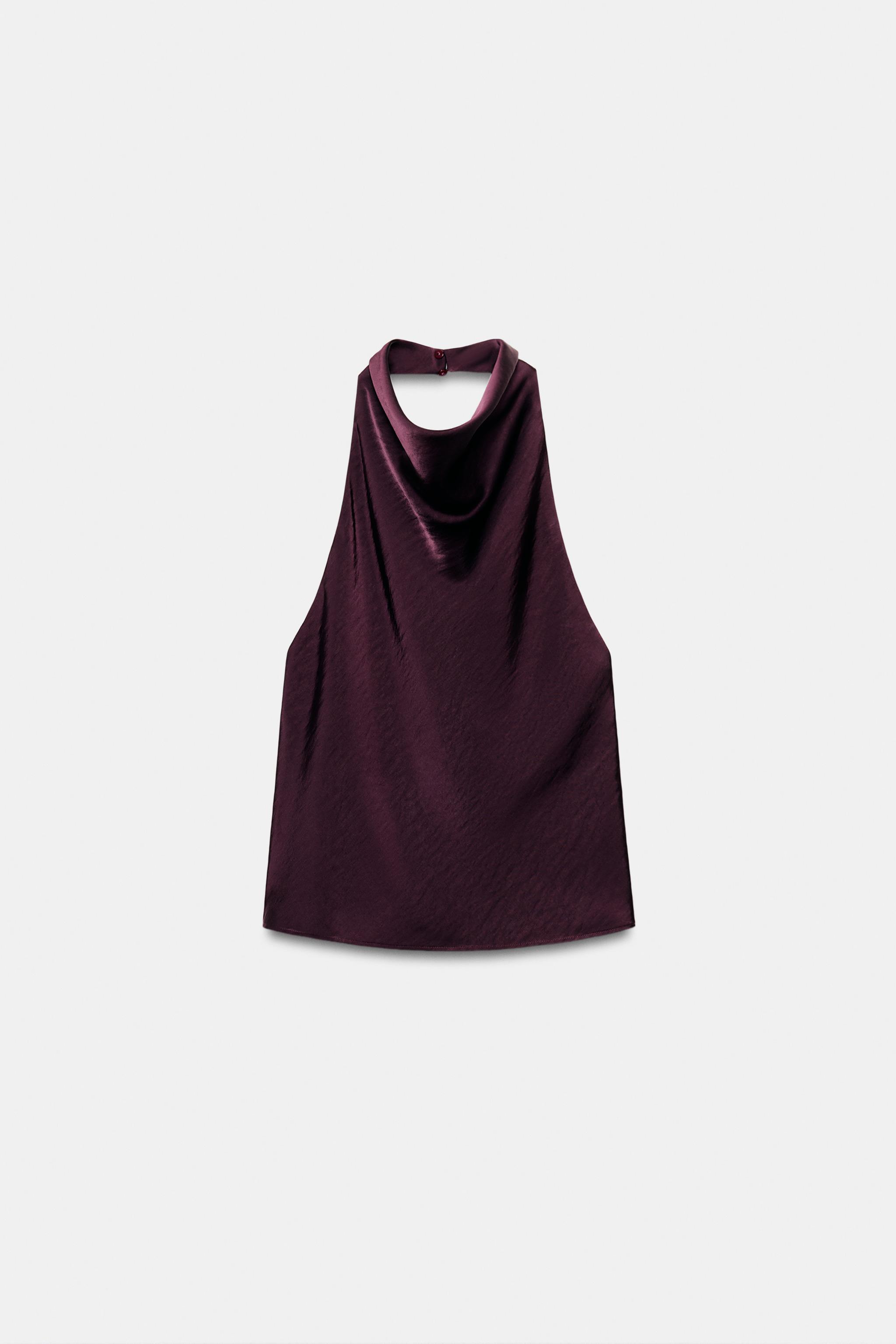 TOP HALTER SATINÉ